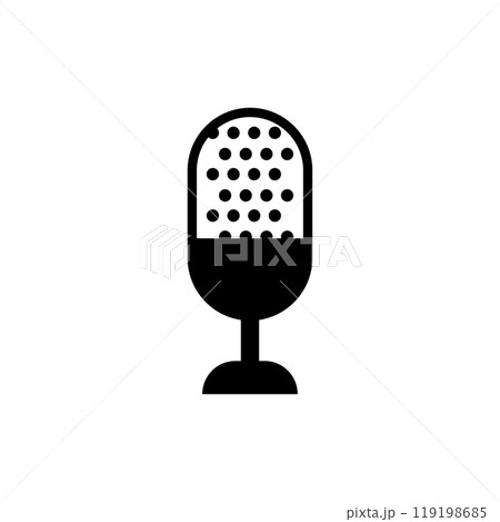 Mic podcast icon logo design template isolated illustration 119198685