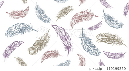 Feather Pattern on white Feather Pattern on white 119199250