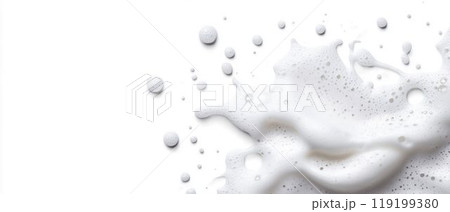 White Foam Bubbles on Clean Surface. Generative ai. White Foam Bubbles on Clean Surface. Generative ai. 119199380