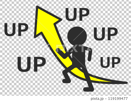 全力で努力して向上させる人物イラスト 全力で努力して向上させる人物イラスト 119199477