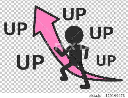 全力で努力して向上させる人物イラスト 119199478