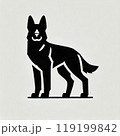ジャーマンシェパードのシルエット 119199842
