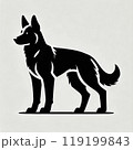 ジャーマンシェパードのシルエット 119199843