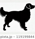 ゴールデンレトリバーのシルエット 119199844