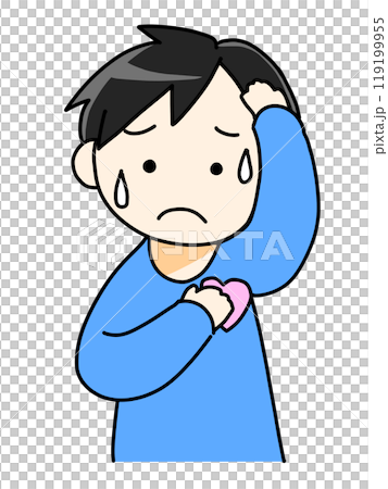 調子が悪い男性のイラスト 119199955