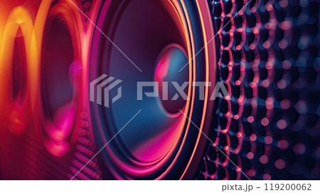 close up sound speaker icon illustration with copy space 119200062