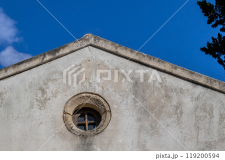 Detail of a chapel, Parakklesi, Corfu, Greece Detail of a chapel, Parakklesi, Corfu, Greece 119200594