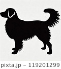 ゴールデンレトリバーのシルエット 119201299
