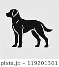 ラブラドールレトリバーのシルエット 119201301