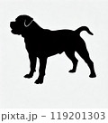 ロットワイラーのシルエット 119201303