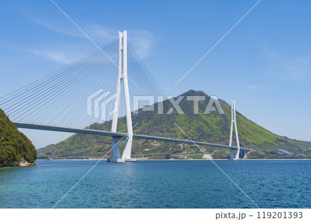 しまなみ海道 多々羅大橋と生口島の景観 119201393