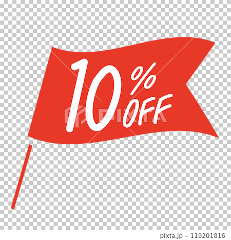 10% OFF Simple red flag illustration 119201816