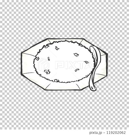 手寫毛筆繪畫風格炒飯插畫 119202062