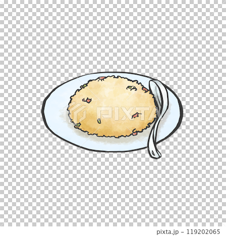 半炒飯手寫筆畫風格插畫 119202065
