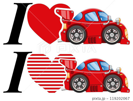 I like motorsports. Isolated on white background. Vector illustration. 119202067