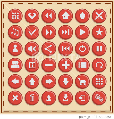 Set of icons. Vector illustration. 119202068