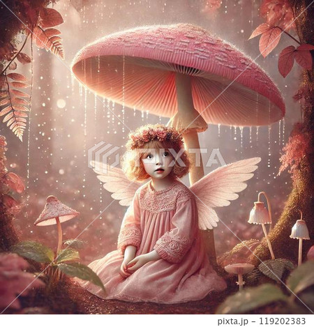 ピンクのきのこと少女 ピンクのきのこと少女 119202383