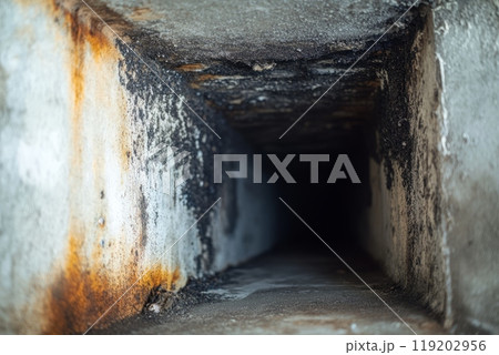 Mold and contamination inside the ventilation shaft 119202956