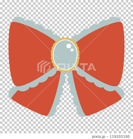 Red lace ribbon with jewels 119203180