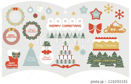 クリスマスのフレームセット 119203181