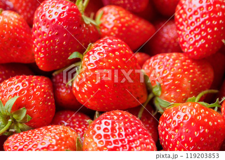 Fresh organic red strawberry fruit background Fresh organic red strawberry fruit background 119203853
