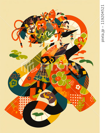 年賀状素材 巳年 年賀状テンプレート 年賀状素材 巳年 年賀状テンプレート 119204521