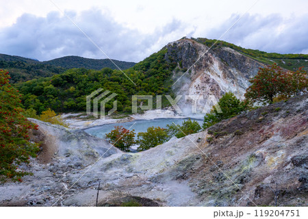 北海道 登別温泉 大湯沼の風景 北海道 登別温泉 大湯沼の風景 119204751