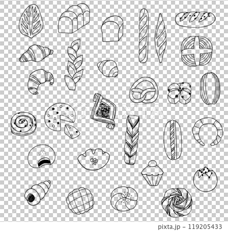 麵包線描 119205433