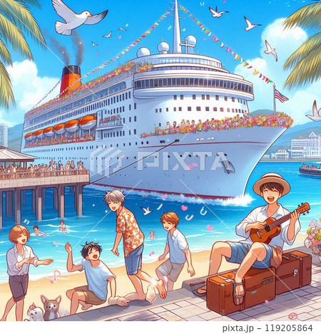 海に浮かぶ船 119205864