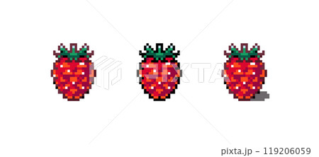 Pixel Art Raspberry Icon Vector Illustration. Red Berry Graphic Isolated Sticker. Retro 8 Bit Raspberry for Video Game, Mobile, Web. Food Digital Element. Digital Art Asset Pixel Art Raspberry Icon Vector Illustration. Red Berry Graphic Isolated Sticker. Retro 8 Bit Raspberry for Video Game, Mobile, Web. Food Digital Element. Digital Art Asset 119206059