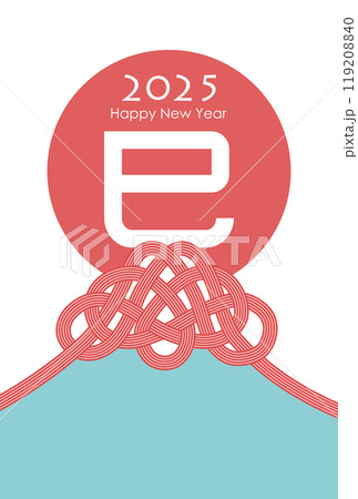 水引飾りの富士山 2025年度年賀状素材 水引飾りの富士山 2025年度年賀状素材 119208840