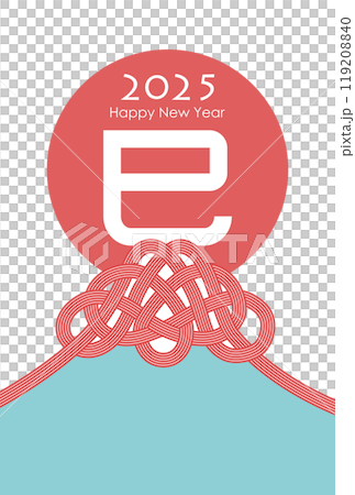 水引飾りの富士山 2025年度年賀状素材 水引飾りの富士山 2025年度年賀状素材 119208840