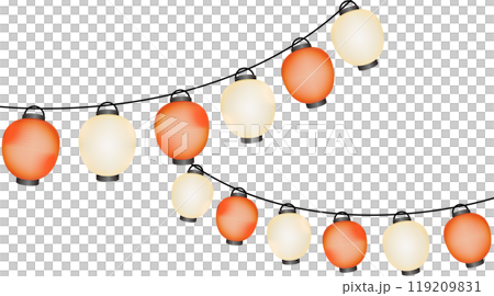 Summer festival lantern illustration frame 119209831