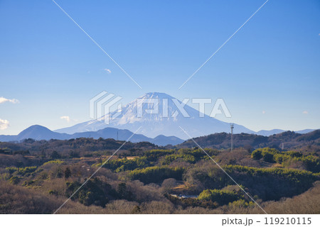 【神奈川県】中井中央公園から眺める富士山 【神奈川県】中井中央公園から眺める富士山 119210115