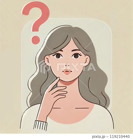 疑問を持っている女性 119210440