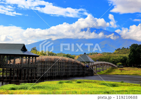 日本一の木造三連太鼓橋 鶴の舞橋 日本一の木造三連太鼓橋 鶴の舞橋 119210688