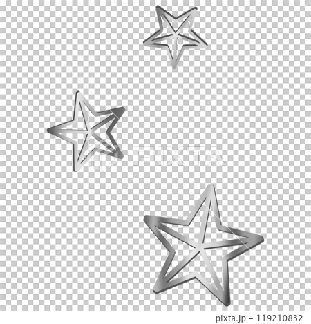 銀色星星的可愛插畫 119210832