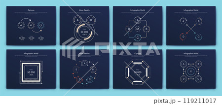 Vector graphics infographics with mobile phone. Template for creating mobile applications, workflow layout, diagram, banner, web design, business reports 119211017