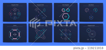 Vector graphics infographics with mobile phone. Template for creating mobile applications, workflow layout, diagram, banner, web design, business reports 119211018