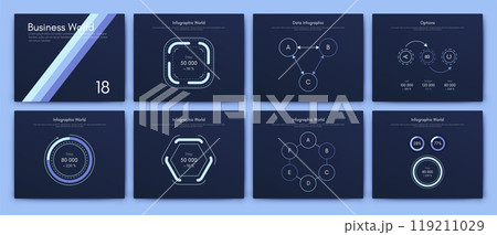 Vector graphics infographics with mobile phone. Template for creating mobile applications, workflow layout, diagram, banner, web design, business reports 119211029