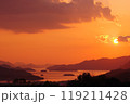 千光寺公園から見た尾道水道の秋の夕焼け 119211428