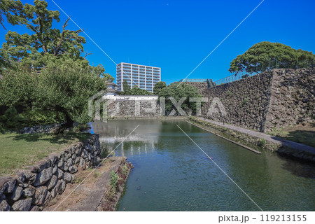 Funai Castle Aerial Corner, Oita Japan May 16 2024 Funai Castle Aerial Corner, Oita Japan May 16 2024 119213155