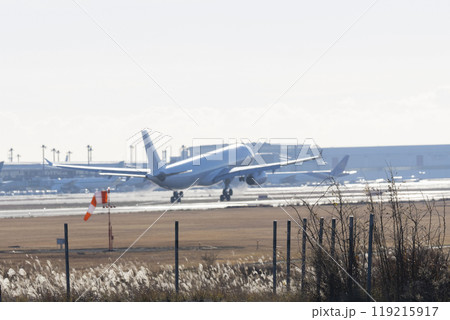 飛行機　到着 119215917