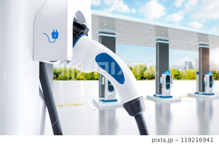 Ev charging stations or electric vehicle recharging stations Ev charging stations or electric vehicle recharging stations 119216941