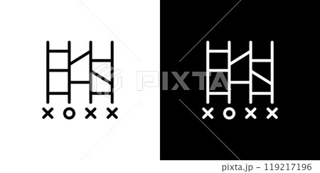 あみだくじのシンプルなラインアイコン 119217196