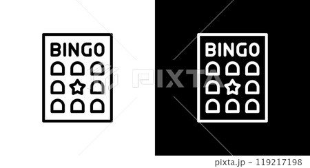 ビンゴゲームのシンプルなラインアイコン 119217198