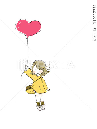 大きなハートを持った女の子 119217776