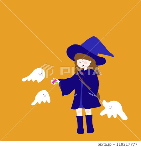 ハロウィンの仮装をした女の子 119217777