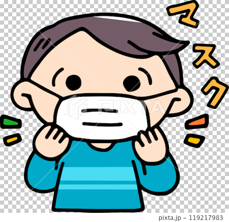 Boy wearing a mask Boy wearing a mask 119217983