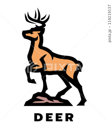 Deer logo, symbol. Deer logo, symbol. 119219137